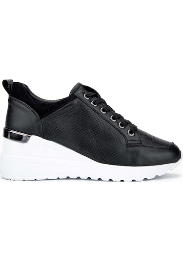 Tamer Tanca Kadın Hakiki Deri Siyah Deri Sneakers & Spor Ayakkabı 1063 04 Bn Ayk Sk24-25 Sıyah Dr Siyah
