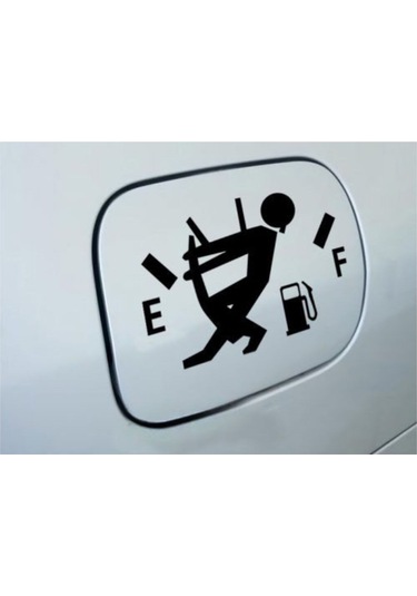 2'li Araç Yakıt Deposu Kapağı Sticker, Araba Sticker, Sticker, 13x9,5 Cm, Oto Sticker
