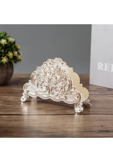 Altın Tavuskuşu-avrupa Tarzı Masa Doku Tutucu Peçete Raf Standı Metal Sanat Zanaat Ev Dekorasyon El Restoran Masaüstü Cafe Süsler Hediye