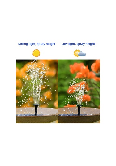 Hfambition 6v 1.5w Güneş Paneli Sürücülü Fontaine - 8 Fırça, 160l/h Akış, 50cm Yükseklik - Bahçe, Serinlik, Su Döngüsü - Dış Mekan Peyzaj Dekoru