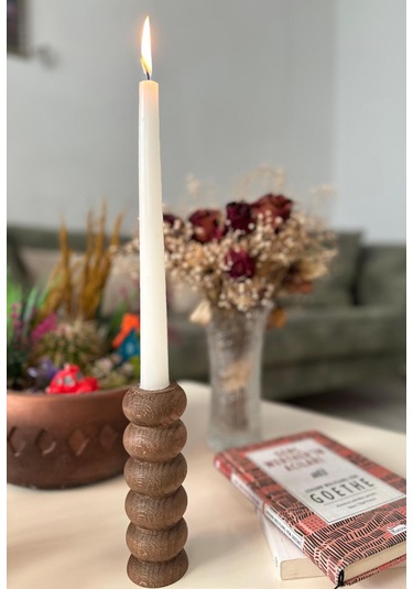 Sammwood Doğal Ahşap Şamdan Tekli