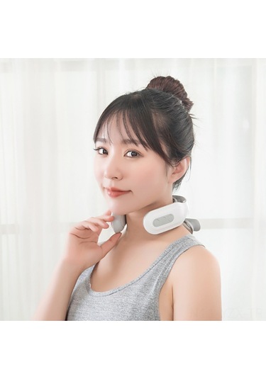 Yaozixa Boyun Fizyoterapi Cihazı, Dört Başlı Isıtmalı, Çok Fonksiyonlu Masaj Aleti, Konuşma Özelliği Yok Çok Renkli