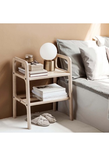 Woodesk Arce, Ahşap Kitaplık, Komodin, 50x65, Natural Renk