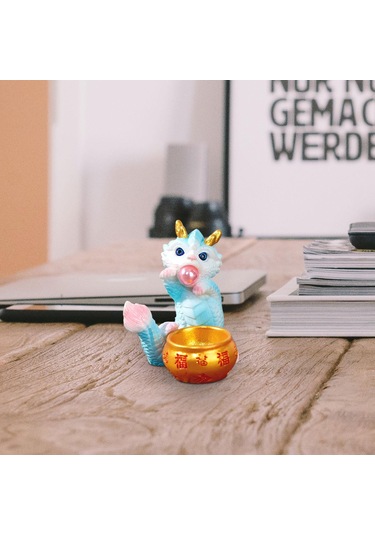 Homyl Çin Yeni Yılı Ejderha Heykeli Heykel Ev Oturma Stil-e