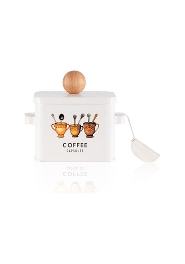 The Mia Storage Kahve Saklama Kabı 13x20x18 Cm Stg0001 Beyaz