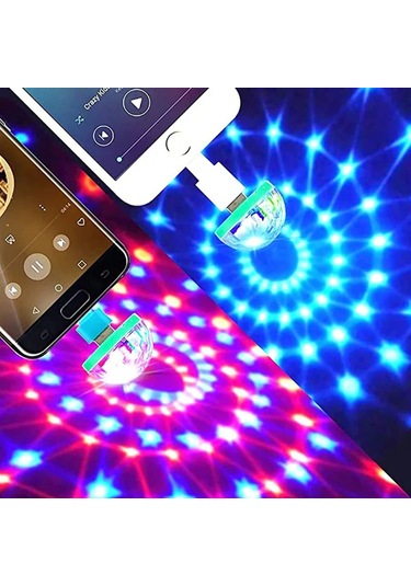 Usb Led Parti İşıkları Müzik Sensörü Usb Mini Disko Dj Sahne Çok Renkli