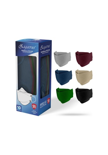 Zigavus F95 Maske Kore Tipi (Balık Ağız) FFP2 6 Farklı Renk