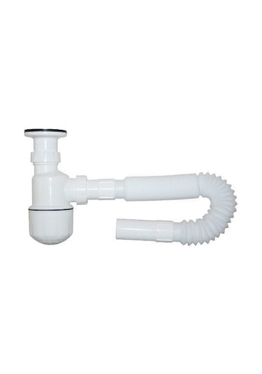 Plastik Taslı Lavabo Eviye Gider Sifonu Körük Çıkışlı