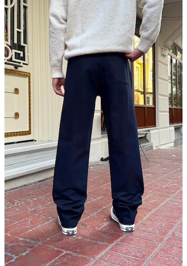 Flaw Basic Regular Gabardin Pantolon Lacivert Lacivert