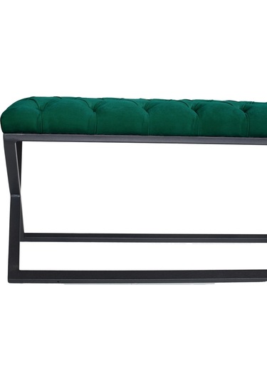 Varcera Yeşil Chester Model Kapitoneli Puf&bench&koltuk&oturma Bankı&makyaj Puff&yatak Odası Takımı Önü&ucu