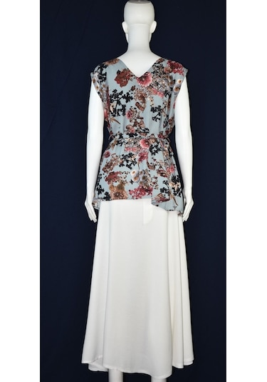 Kimono & Anvelop Etek Takım Beyaz