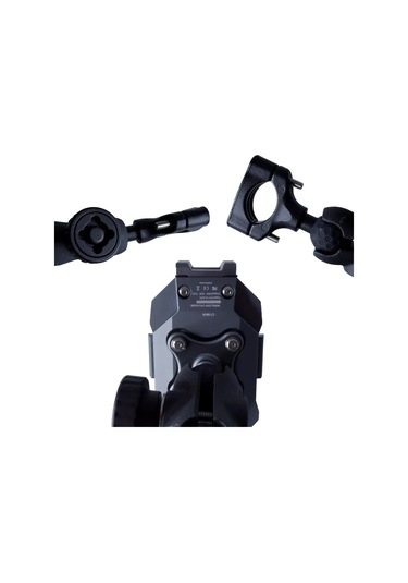 Ct-m04 Telefon Tutucu Titreşim Önleyici Modül Şarjlı Gidon Ayna Montaj Motosiklet Üniversal Siyah