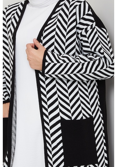 Çizgi Detaylı Triko Hırka 1604 - Lacivert Lacivert