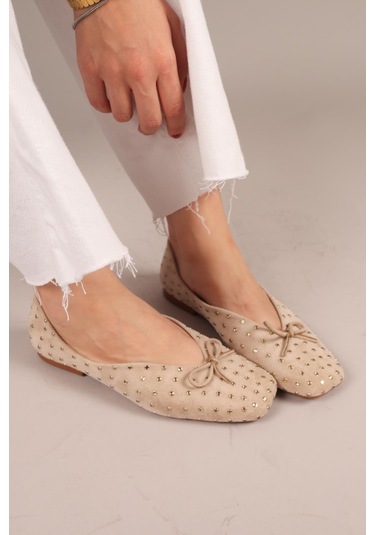 Botrop Fiyonklu Süet Babet Bej-8300 Bej