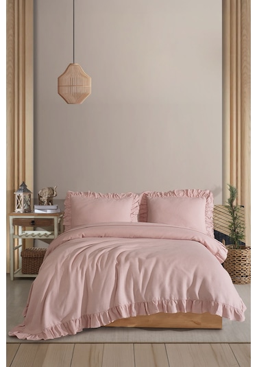 Elart Lily Yatak Seti 200x220 Cm Pudra Pudra