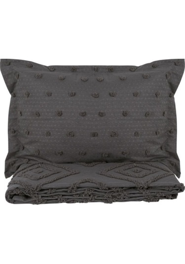 Mellow Gri Yatak Örtüsü Seti Tek Kişilik 180x240 Cm Gri