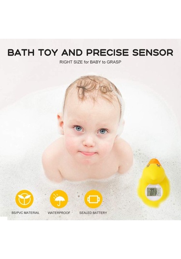 Sones Sn062 Çocuk Banyo Termometresi Su Bebek Banyo Sarı Ördek Su Termometresi Sarı