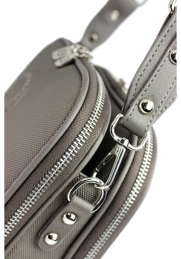 Just Polo Kadın Günlük Kullanıma Uygun Lakoste Ayarlanabilir Askılı Lüks Omuz Çantası Shoulder Bag Gri