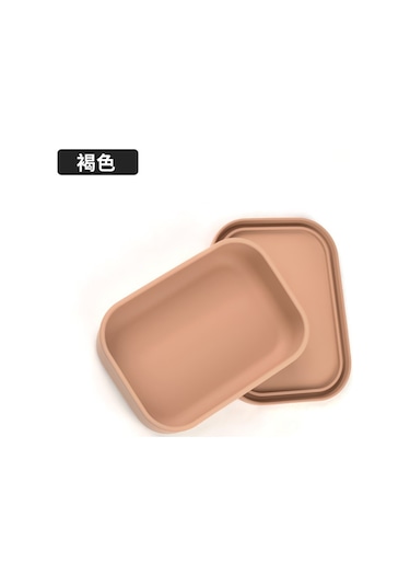 Kare Şeklinde Gıda Sınıfı Silikon Yemek Kutusu D-2 Kahverengi