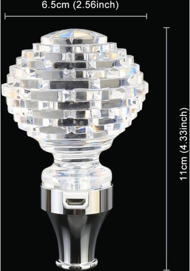 Wondernest Evrensel Araba Yuvası Şekilli Kristal Dişli Işıklı Vites Topuzu Std