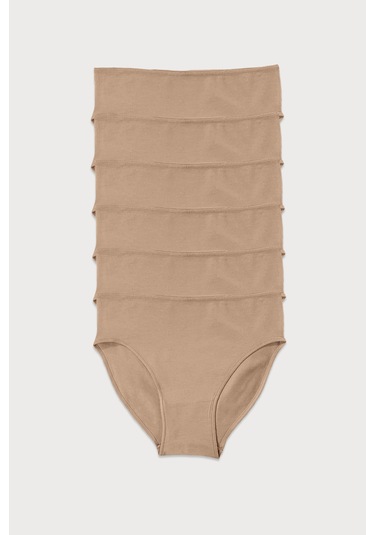 Malabadi Kadın Ten 6 Lı Paket Modal Dar Kalıp Ara Bel Slip Külot 187 Ten