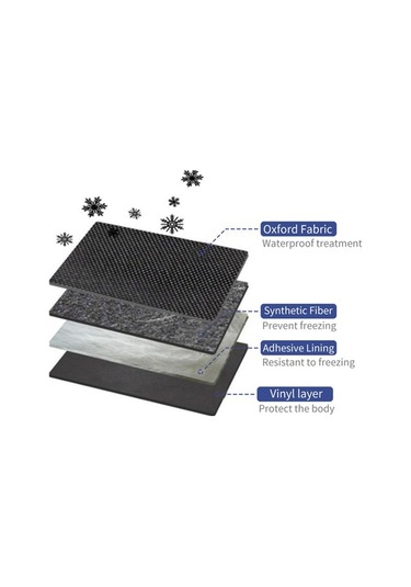 Besthome1 Kar Rüzgarlığı Kılıfı, 600d Oxford, 175x125 Cm, Gümüş Renk, Buz Çözücü, Çift Lastikli, Kolay Montaj, Uygun Farklı Ala