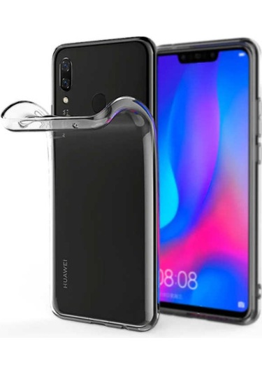 Huawei P Smart 2019 Kilif Seffaf Silikon Hibrit Case 390885542