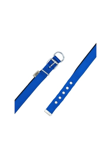 Doggie Konfor Dokuma Boyun Tasması Royalblue 2.5 x 42-50 CM Mavi