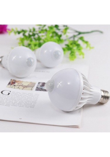 Szypzstore Hareket Sensörlü Ampul Insan Vücudu Kızılötesi Indüksiyon Led Ampuller Verandalar Için Otomatik Olarak Etkinleştirilen Işık Tos4dw Beyaz