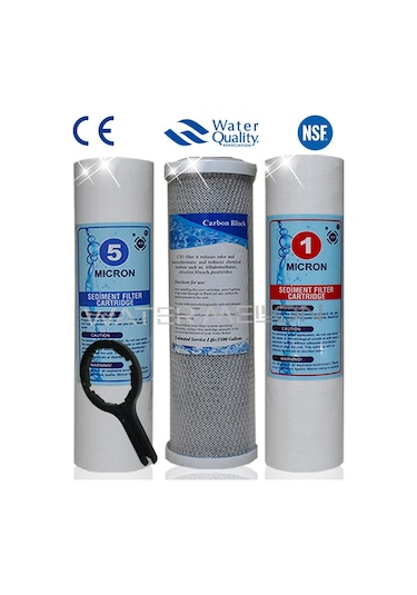 WaterMelon Açık Kasa Su Arıtma Cihazı Filtresi Ilk 3 Aşama Filtre Seti