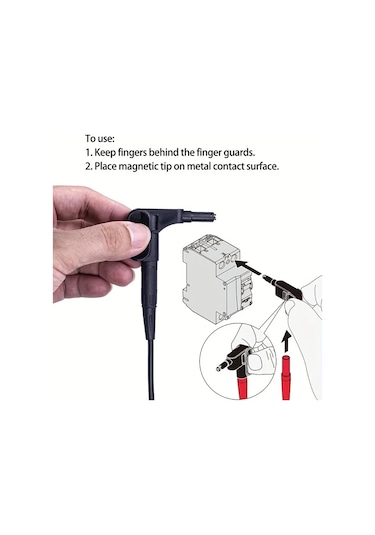 Xuweiwei 5pcs Manyetik Test Probu 4mm Muz Banan Renkli Kırmızı Siyah Mavi Yeşil Sarı Dijital Multimetreler İçin