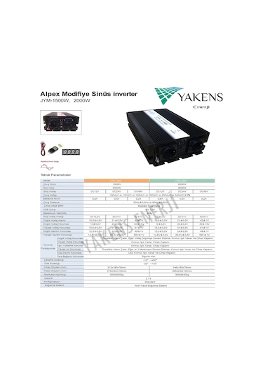 2000 Watt 24 Volt Modifiye Sinüs İnverter Alpex