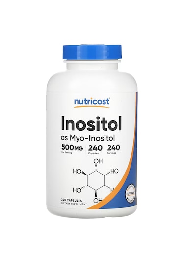 Nutricost İnositol 500mg 240 Caps Veggie Non-gmo Gluten Free Myo