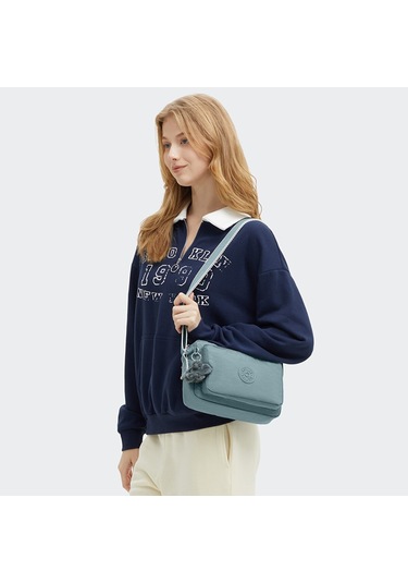 Kıplıng Abanu M Orta Boy Omuz Çantası Gri Relaxed Grey Gri