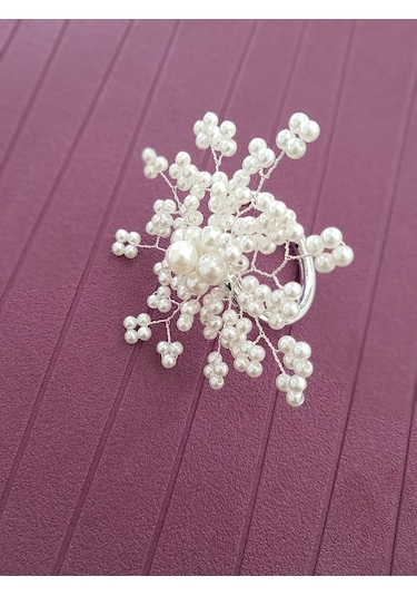 Pekars Gümüş Renk Kartanesi Peçete Yüzüğü 6 Adet Peçetelik