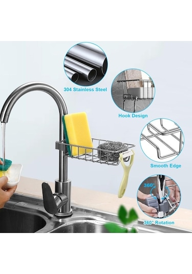 Dancemonkey Lichen Duş Caddy Matkapsız, 3 Parça Duş Rafı, Paslanmaz Çelik Açık Gri Je Açık Gri