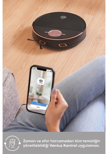 Karaca Vantuz Off-Road Premium 3in1 Otomatik Toz Hazneli Konuşan Robot Süpürge