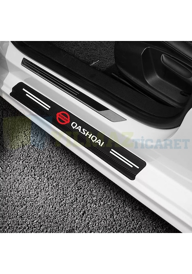 Nissan Qashqai Karbon Kapı Eşiği Koruma Oto Sticker 4 Parça