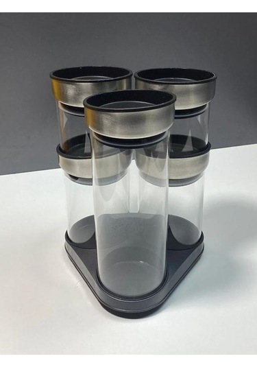 Arow Döner Standlı Cam Baharatlık-dc1.tr.3480 Şeffaf