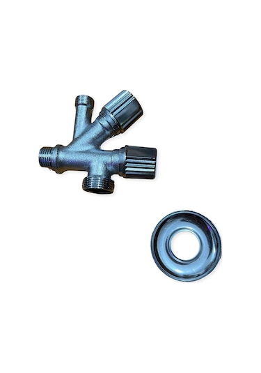 Taharat Musluğu Çamaşır Makinesi Bulaşık Makinesi Çıkışlı Krom