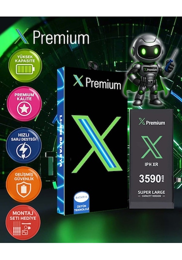 Apple Uyumlu iPhone  Xr Batarya Pil Süper Yüksek Kapasiteli Güçlendirilmiş 3590 Mah Xpremium