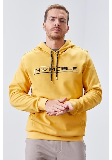 Tommy Life Hardal Kanguru Cep Standart Kalıp Kapüşonlu Erkek Sweatshirt - 87883 HARDAL