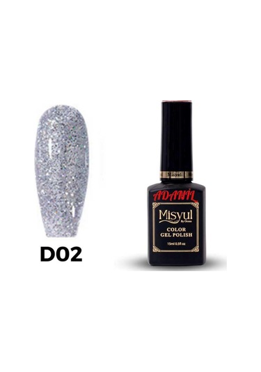 Adanil 15 ML Misyul Profesyonel Kalıcı Oje Gümüş Disko No:D02