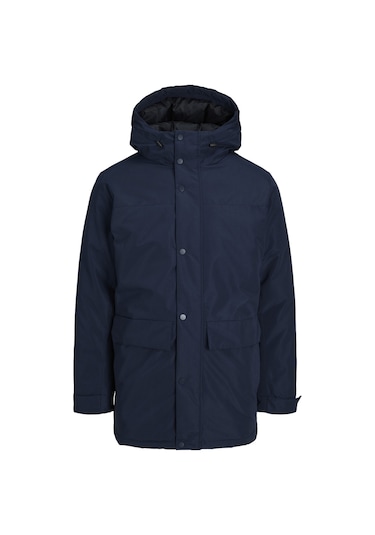 Jack & Jones Fonksiyonel Cepli Kapüsonlu Parka- Champ 12236015 Navy Blazer Siyah
