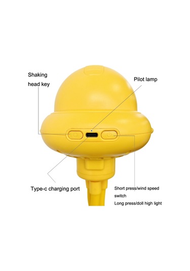 Sallanan Kafa Puset Fanı Yapraksız Ahtapot Dilsiz Taşınabilir Mini Fan Sallanan Kafa Versiyonu Pembe