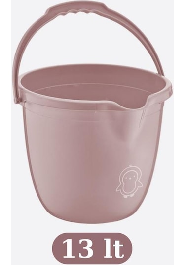 Flosoft Bebek Banyo Kovası, Saplı Oluklu Çok Amaçlı Kova 13 Litre 001