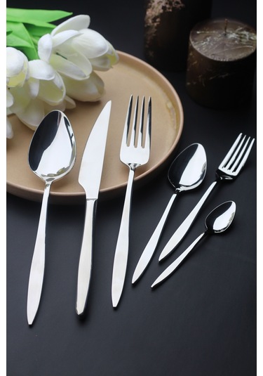 Ares 6 Kişilik 36 Parça Çatal Kaşık Bıçak Takımı Metal