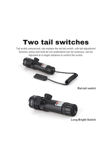 Maoyaya Yeşil Optik Maser Yüksek Güç El Feneri, Usb Şarj, Ayarlanabilir Ray Montaj Siyah