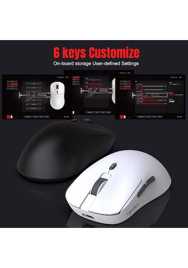 Reedark "hxsj T68 Kablosuz Oyun Faresi: 12000dpı, 3 Modlu, Uzun Pil Ömrü, 7 Programlanabilir Tuş" 001