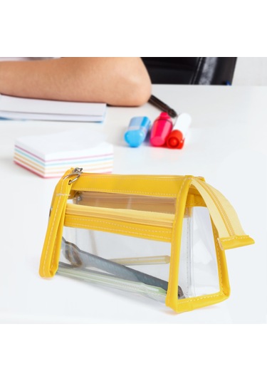 Vukı Kalem Cantası 3 Bolme Derı+pvc Sar Vk-0119-05